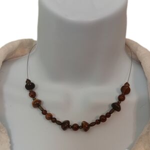 Elegant Brown Beaded Necklace